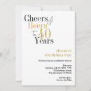 Search for cool 40th birthday invitations Modern