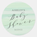 Search for green stripe stickers Baby shower