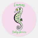 Search for seahorse baby shower stickers Pink
