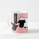 Search for black and white sheep mugs Cute