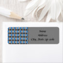 Search for blue white grey return address labels Black