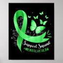 Search for support mental health awareness posters Green