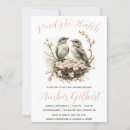 Search for bird nest baby shower invitations Pink
