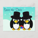 Search for penguin save the dates Groom