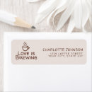 Search for coffee love return address labels Love is brewing
