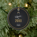 Search for happy new year christmas tree decorations Black and gold