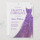 Search for purple 80th birthday invitations Eighty