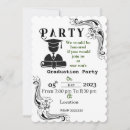 Search for degrees invitations Black and white