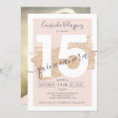 Search for pink and gold quince invitations Princess