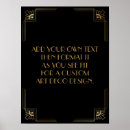 Search for roaring twenties posters Black and gold
