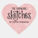 Search for glitter hearts stickers For her