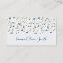 Search for music notes business cards Blue
