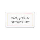 Search for black and gold address labels weddings Typography