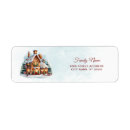 Search for gingerbread house return address labels Traditional