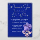 Search for silver and royal blue wedding invitations Botanical