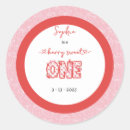 Search for strawberry photo stickers Girl 1st birthday