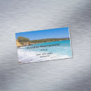 Search for tropical beach business cards Turquoise