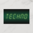 Search for techno business cards Disc jockey