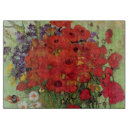 Search for red poppies chopping boards Flowers