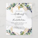 Search for marble christening invitations Gold