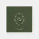 Search for dark olive green napkins Bride