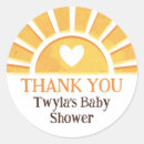 Search for sun thank you stickers Gender neutral baby shower