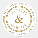 Search for gold return address stickers Couple