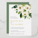 Search for gold foil floral wedding invitations Greenery