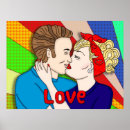 Search for couple kissing art Retro