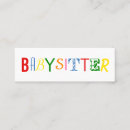 Search for nanny business cards Minimalist