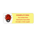 Search for red ladybug return address labels Ladybird
