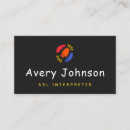 Search for american sign language business cards Deaf