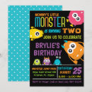Search for our little monster birthday invitations Girl