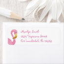 Search for cute flamingo return address labels Florida