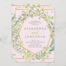 Search for modern botanical wedding invitations Watercolor