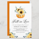Search for fall in love pumpkin invitations Sunflower
