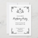 Search for vintage scroll invitations Black
