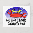 Search for grumpy humour postcards Crab