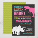 Search for girl reptile birthday invitations Dinosaur