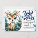 Search for fawn baby shower invitations Blue
