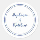 Search for blue and white wedding stickers Modern minimalist