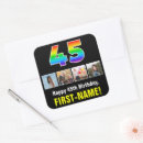 Search for 45th birthday stickers 45 years old