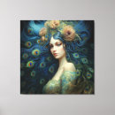 Search for peacock feathers art Woman