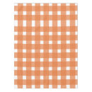 Search for orange and white tablecloths Chequered