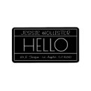 Search for hello return address labels Black and white