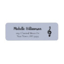 Search for music return address labels Treble clef