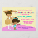 Search for gymnastics birthday invitations Cartwheels and cupcakes