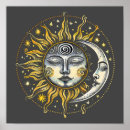 Search for sun moon stars posters Gold