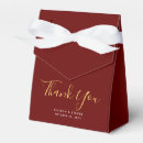 Search for burgundy and gold wedding favour boxes Script
