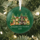Search for forest green christmas tree decorations Woodland animals